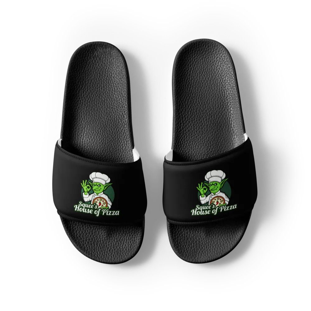 Squee’s House of Pizza Men’s Slides product image (4)
