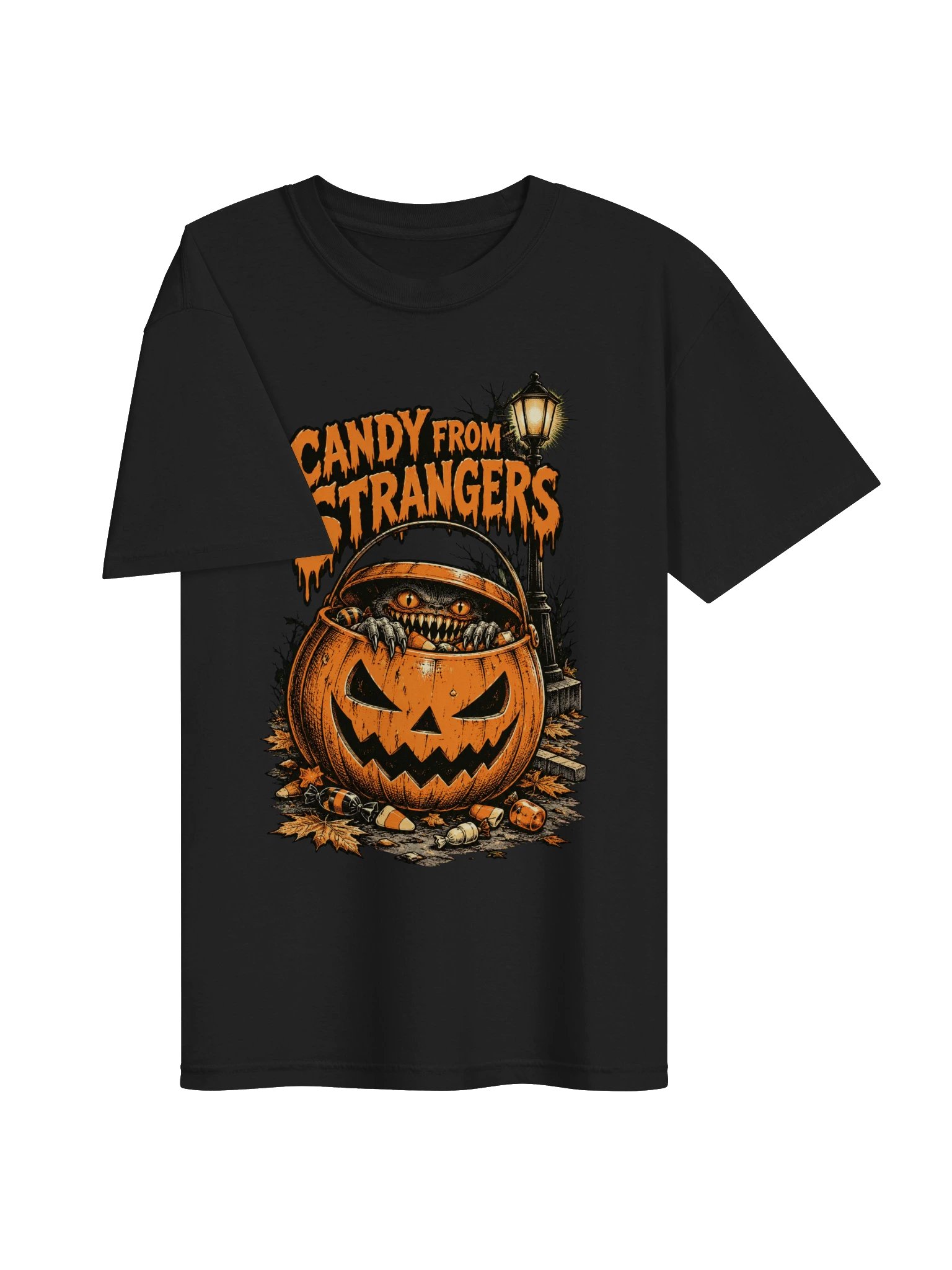 Candy From Strangers — Halloween Pumpkin Monster T-Shirt product image (3)