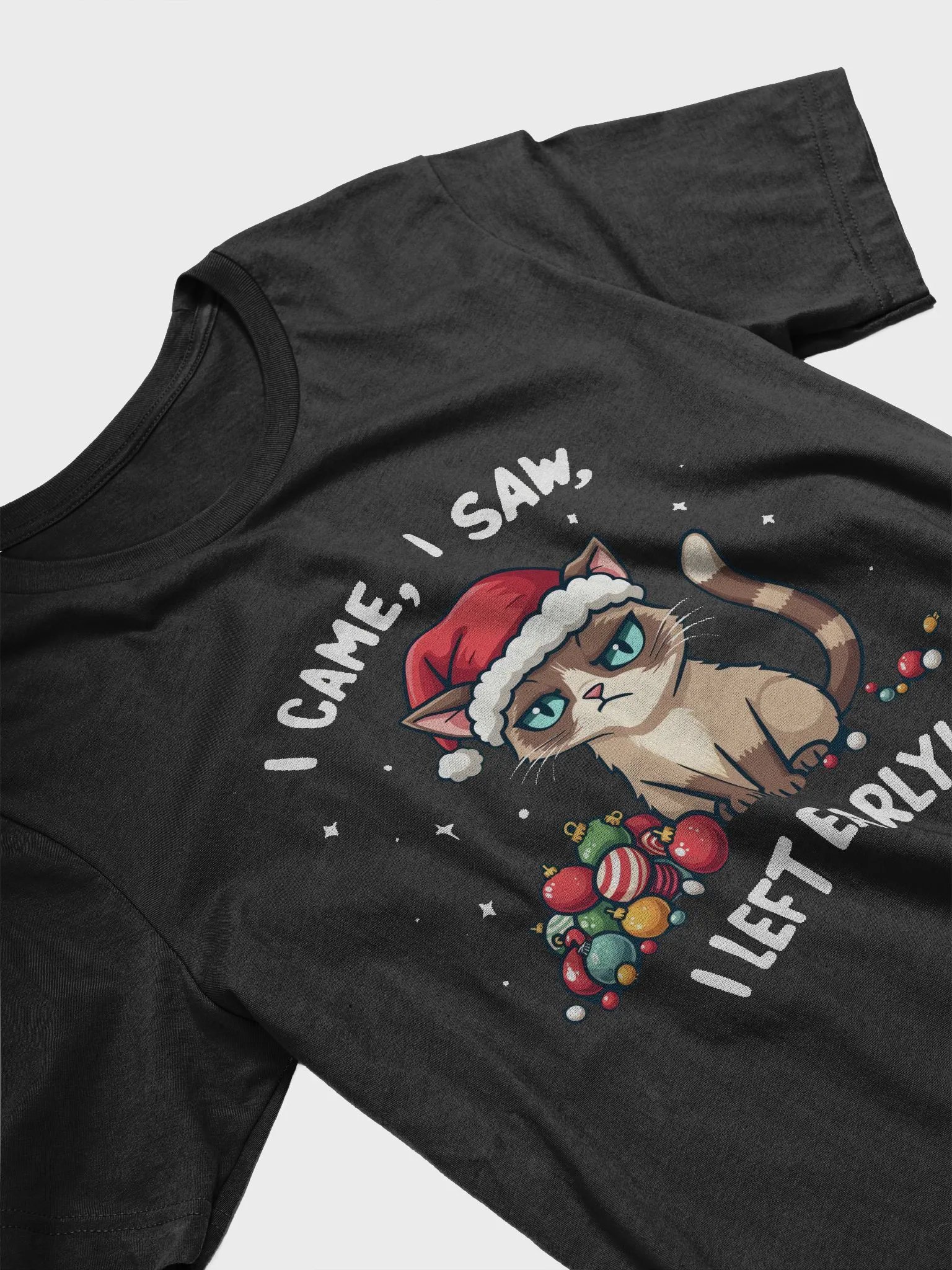 Grumpy Santa Cat T-Shirt product image (2)