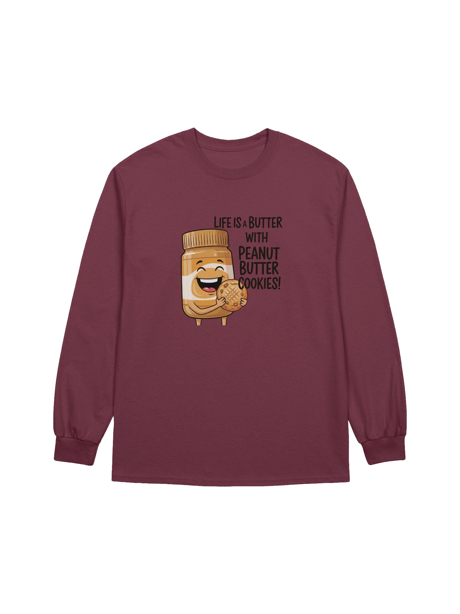 Happy Peanut Butter Jar Long Sleeve Tee product image (4)