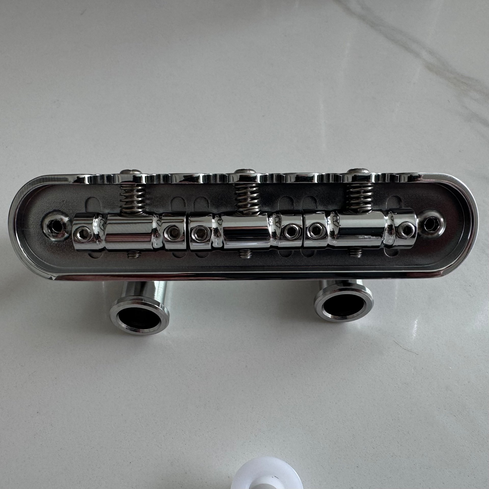 “The Overpass” Chrome Plated Brass Block Bridge with Chrome Plated Saddles product image (4)