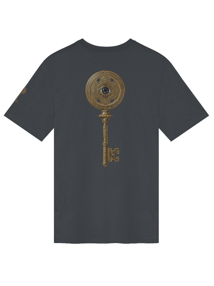The Gatekeeper’s Key – India Ink Grey Reverse Manuscript Edition (Back + Left Shoulder Print) product image (2)