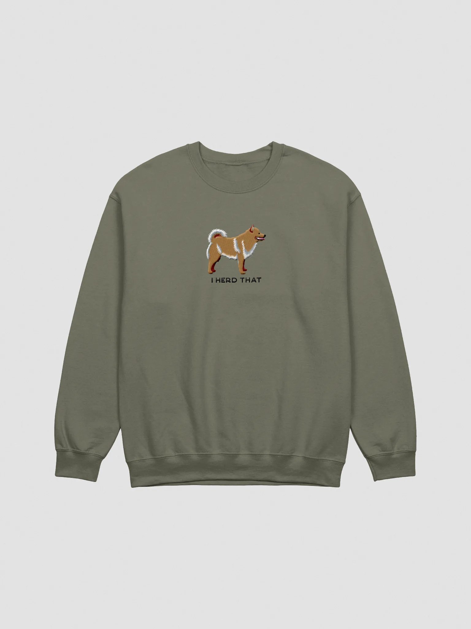 I Herd That Sweatshirt (Embroidered) of a Schipperke(Tan) product image (3)
