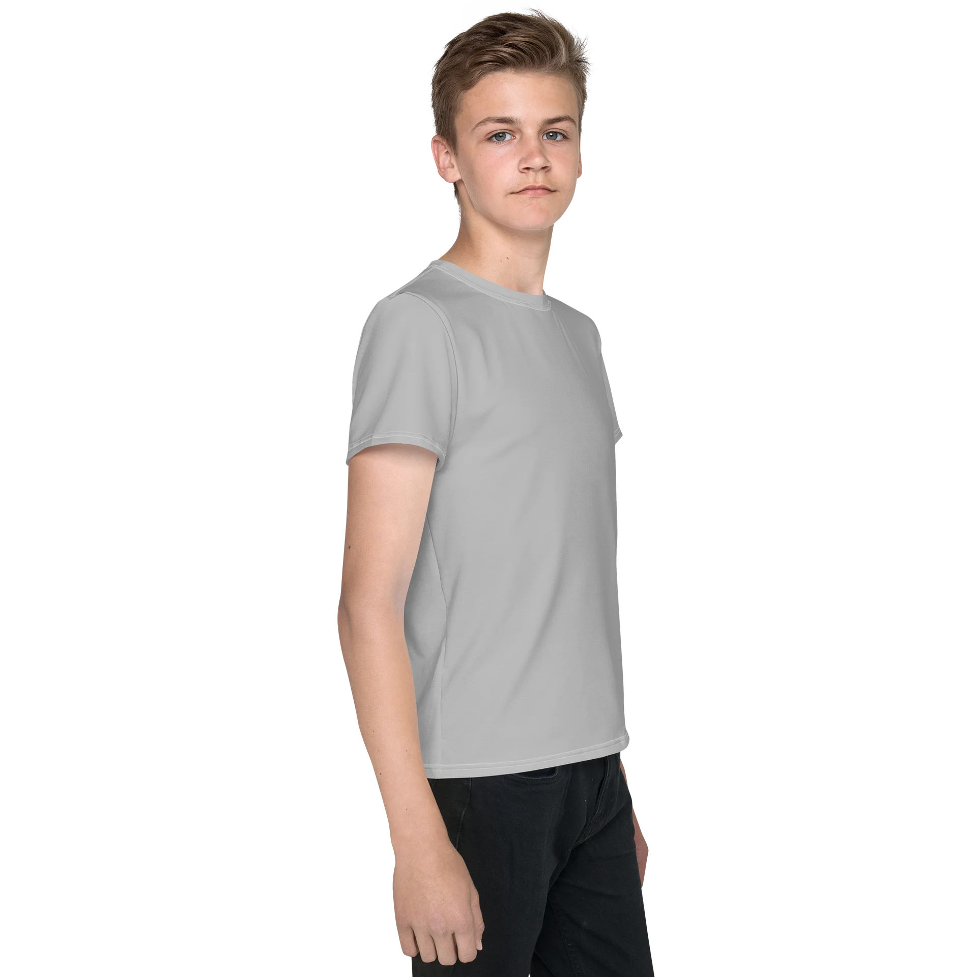 Minimal Gray All-Over Print Youth Tee product image (4)