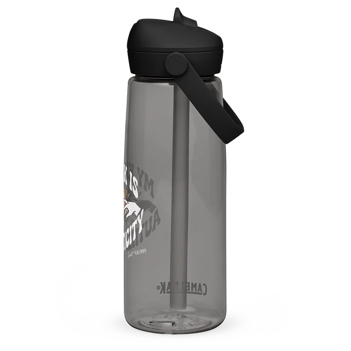 “My Kink Is Authenticity” Charcoal Flip Straw Water Bottle product image (2)