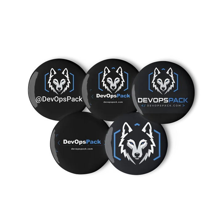 Blue Wolf Emblem Pin Button Set product image (3)