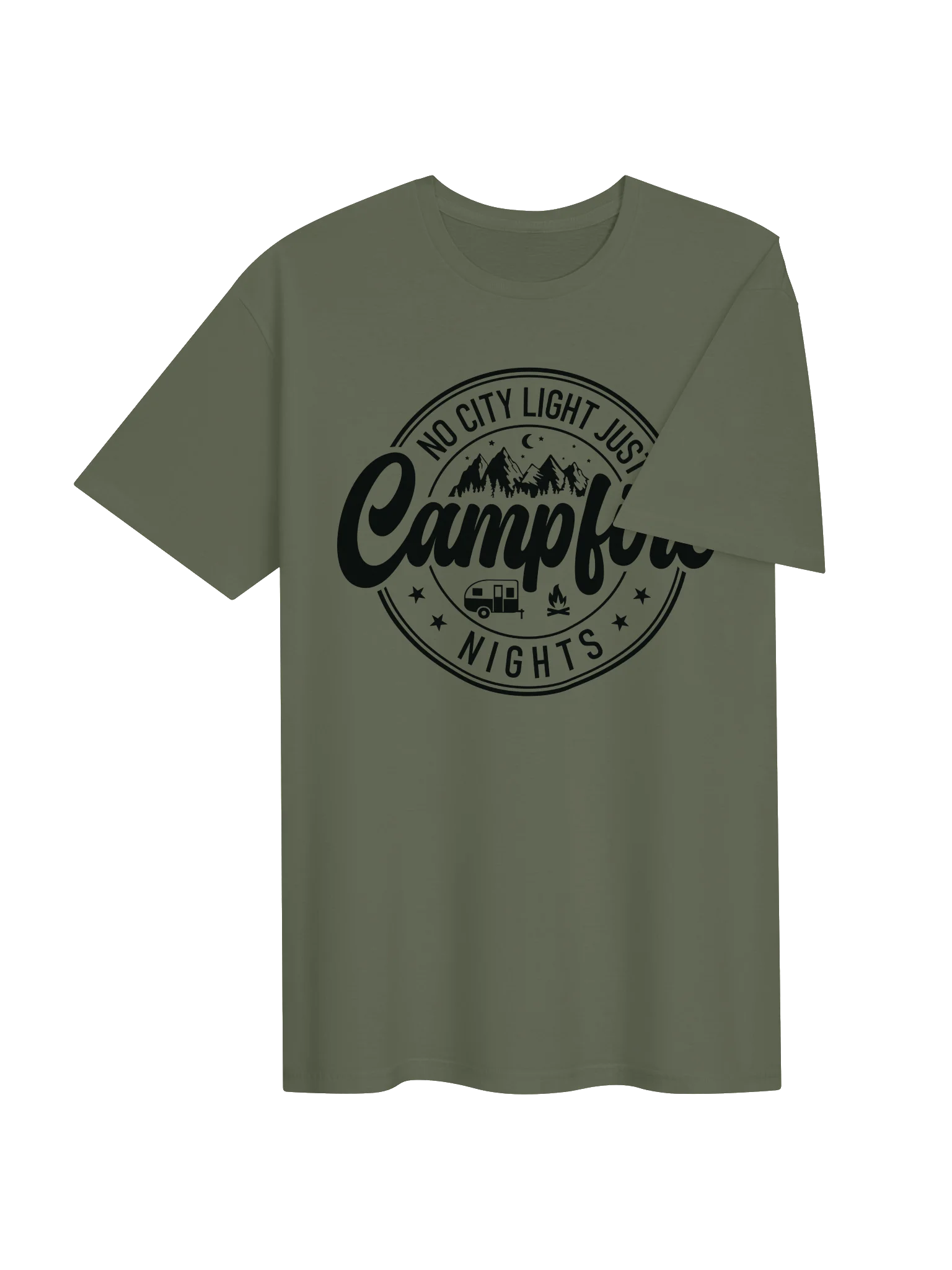 No City Light, Just Campfire Nights T-Shirt | Camping Tee product image (4)
