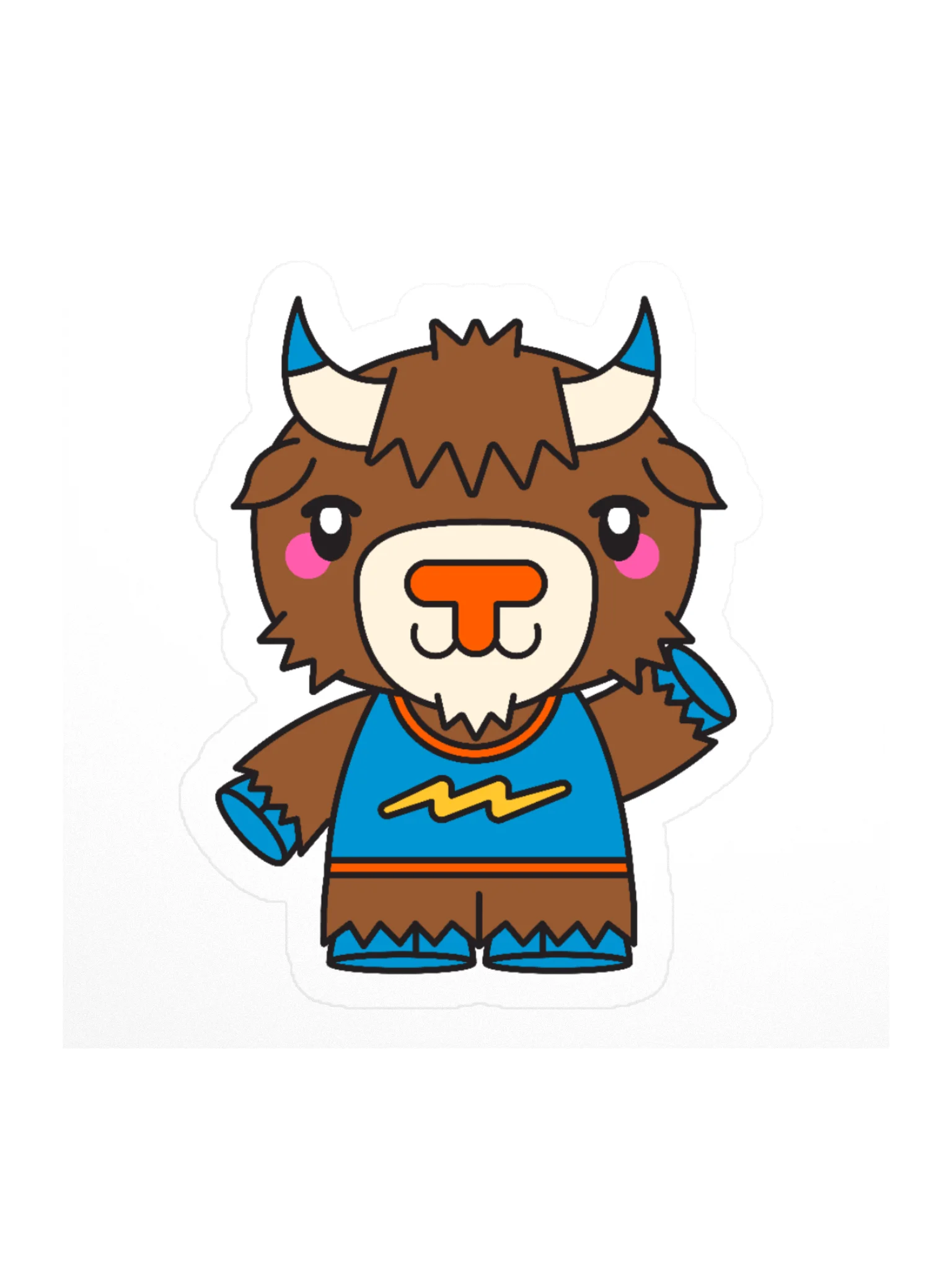 Thunder Bolt Kawaii Sticker product image (1)