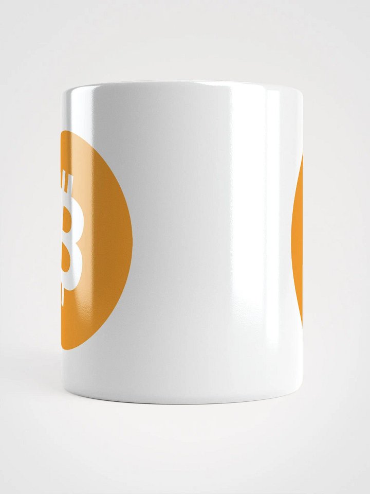 Bitcoin Logo White Glossy Mug product image (2)