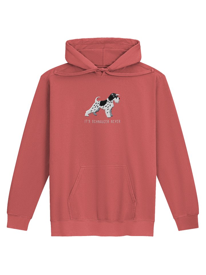It's Schnauzer Never Premium Hoodie (Embroidered) of a Miniature Schnauzer(Parti Black & White) product image (21)