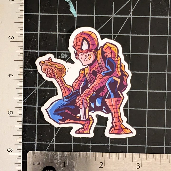 “Spidey’s Lunch Break” | Spider-Man Waterproof Vinyl Sticker product image (2)
