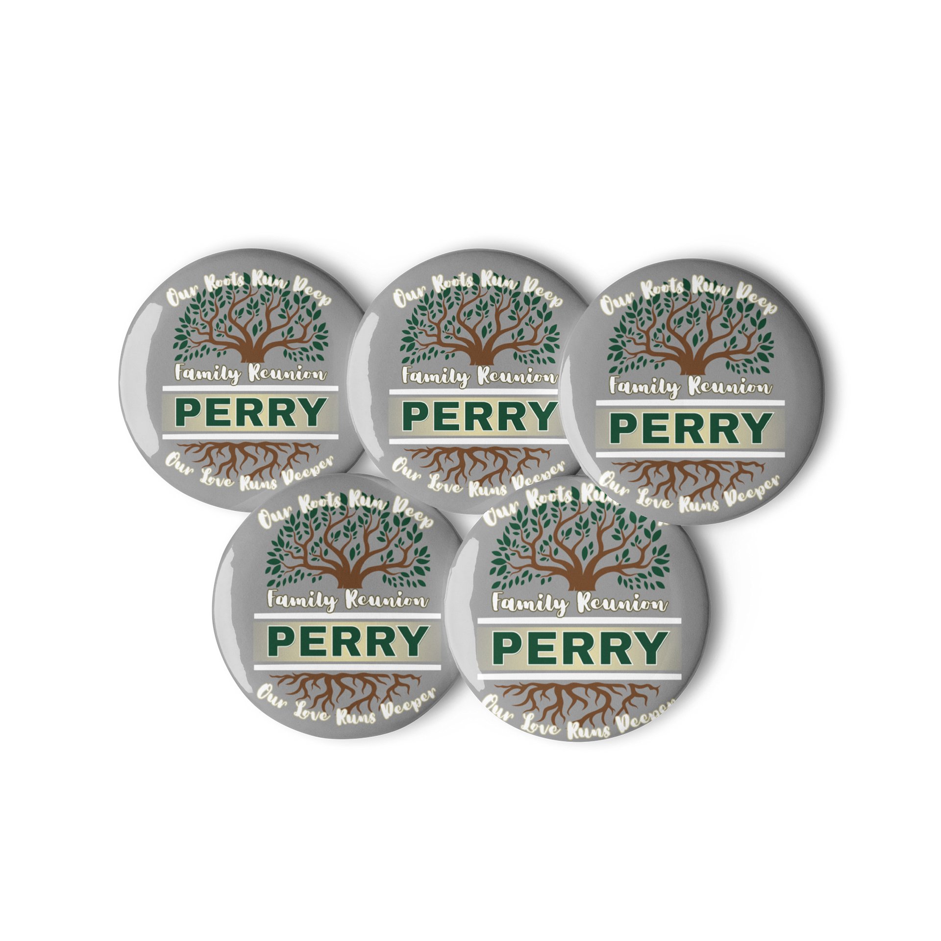 Family Tree Pin Buttons for Perry Family Reunion 2026 | Legacy Edition product image (3)