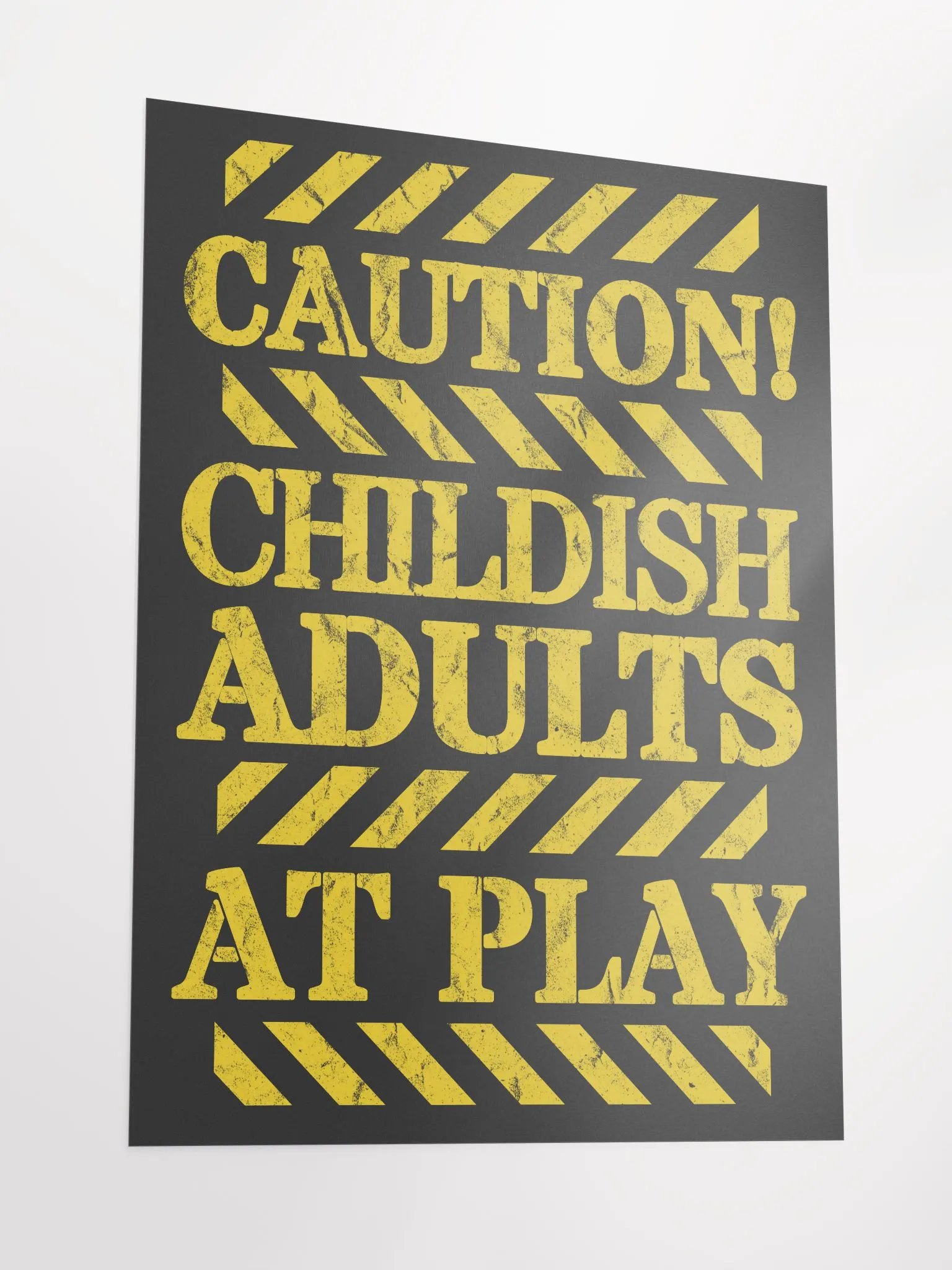 CAUTION SIGN GAME ROOM POSTER FOR BOARD GAMERS 18