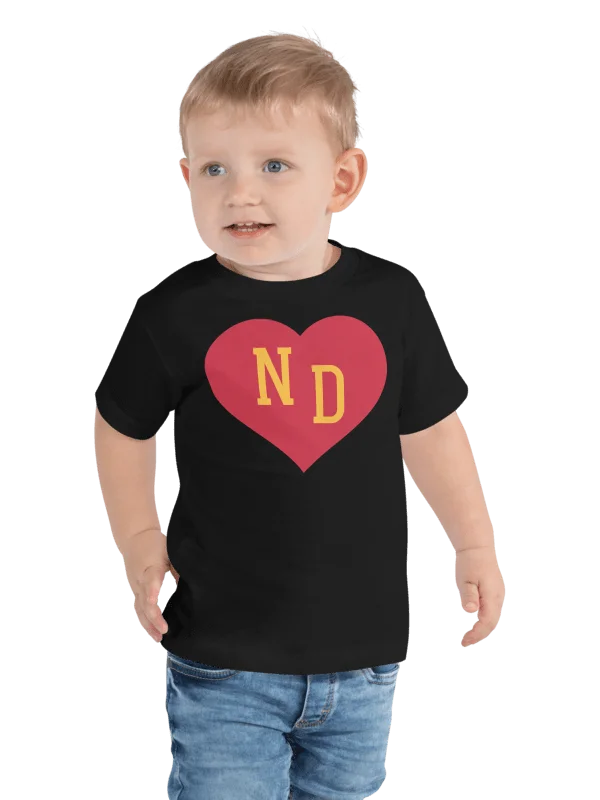 ND Heart Red Unisex Toddler T-shirt product image (4)