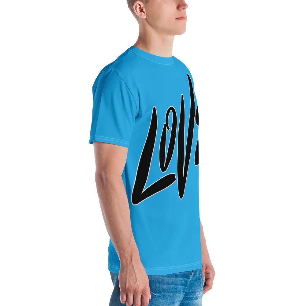 Love & Peace - Blue - Crew Neck T-Shirt product image (3)