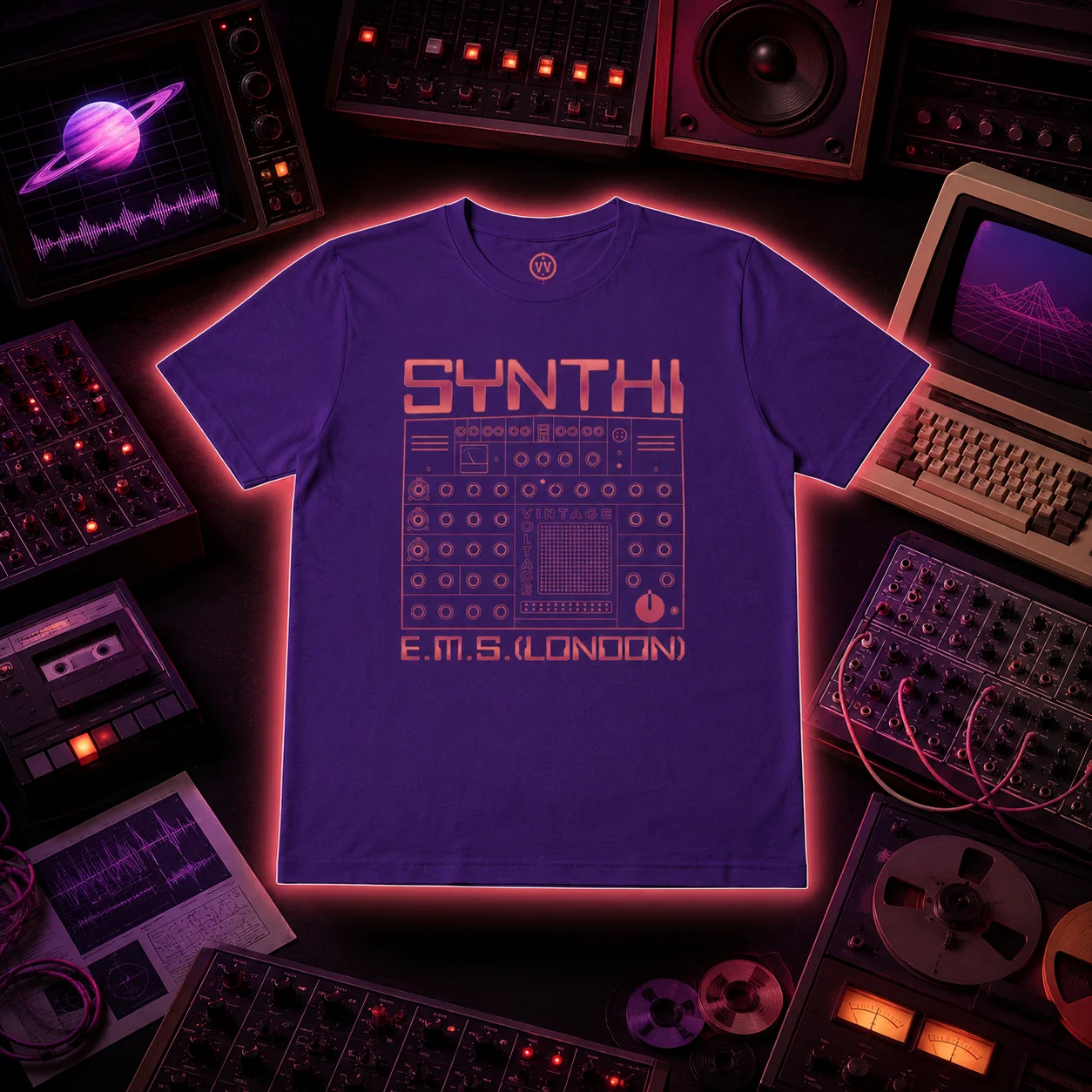 EMS Synthi T-Shirt - AKS VCS3 Electronic Music Studios (Vintage Analog Synthesizer) product image (14)