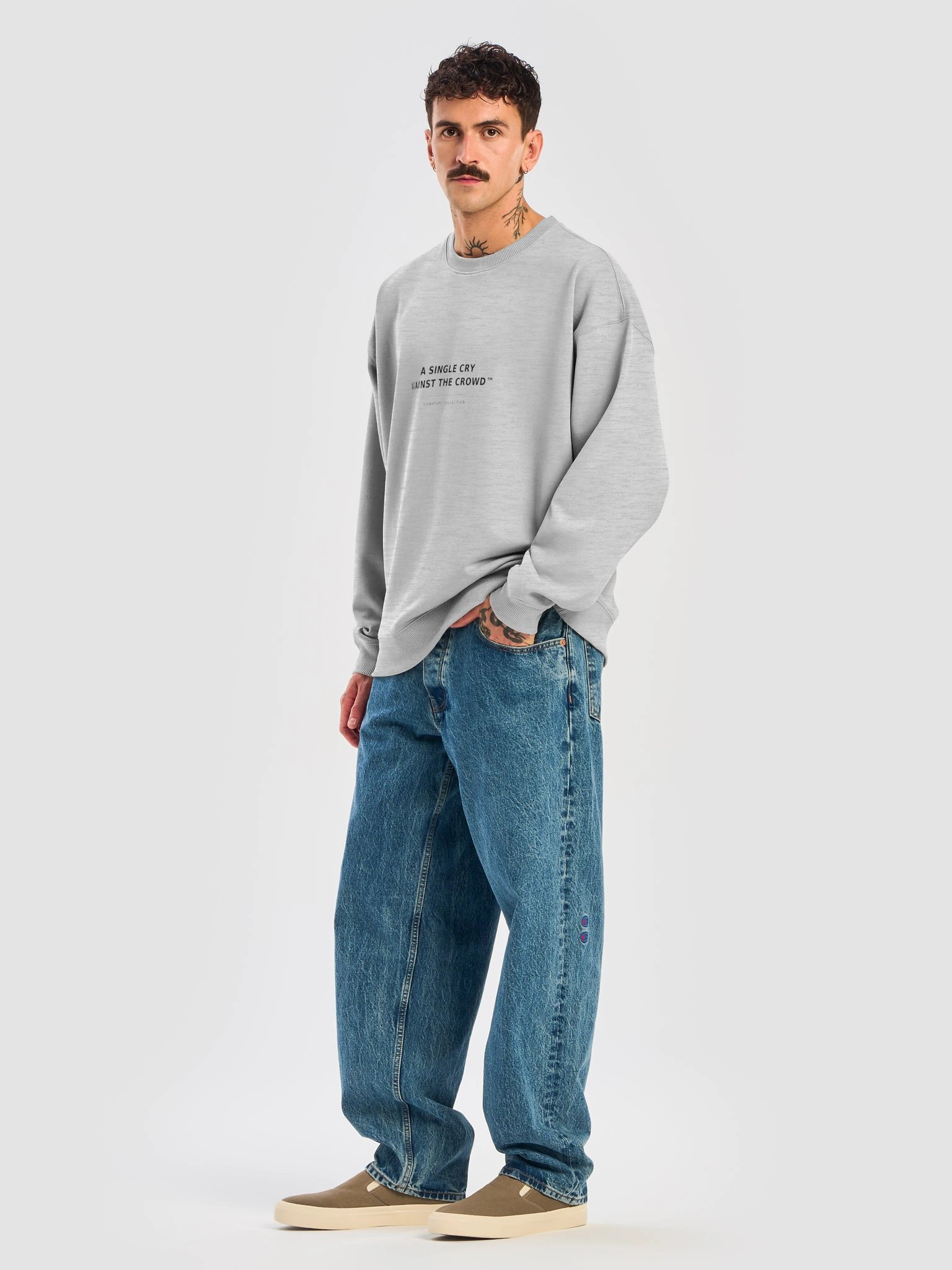 A Single Cry Against the Crowd™ — Signature Essential Oversized Sweatshirt | Beyond Homelands™ product image (8)