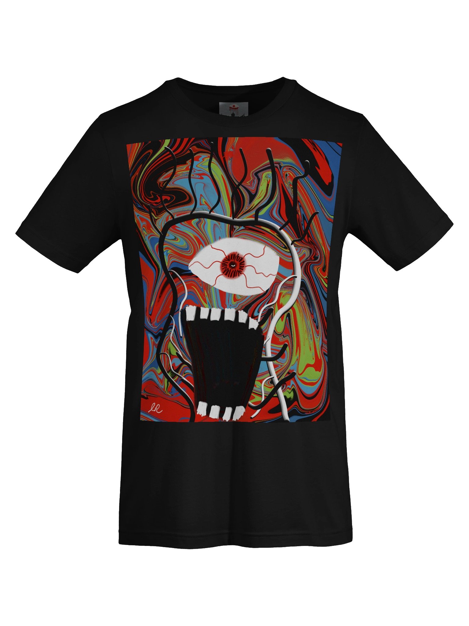 Psychedelic Face Abstract Graphic Tee product image (5)