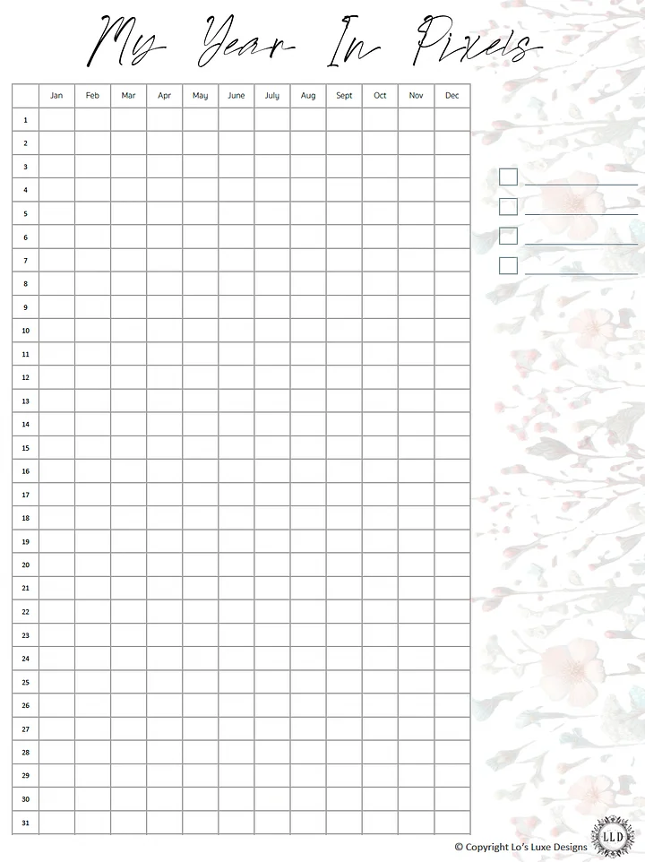 Wildflower Habit Tracker Bundle - 8.5x11 Printable product image (2)