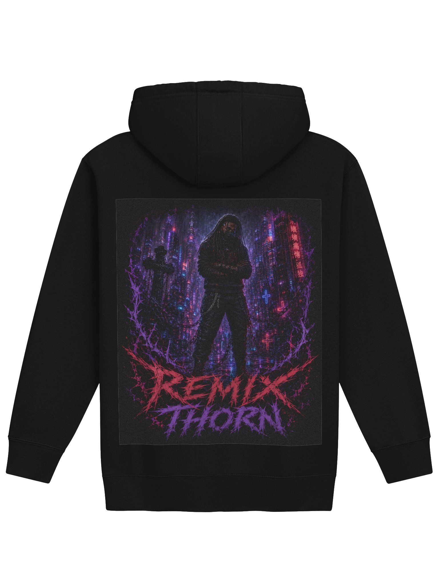REMIX THORN Cyberpunk Graphic Hoodie product image (2)