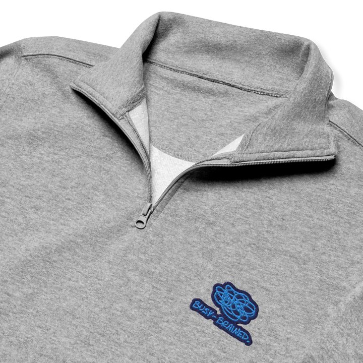 BUSY-BRAINED (electric design) embroidered quarter zip product image (6)