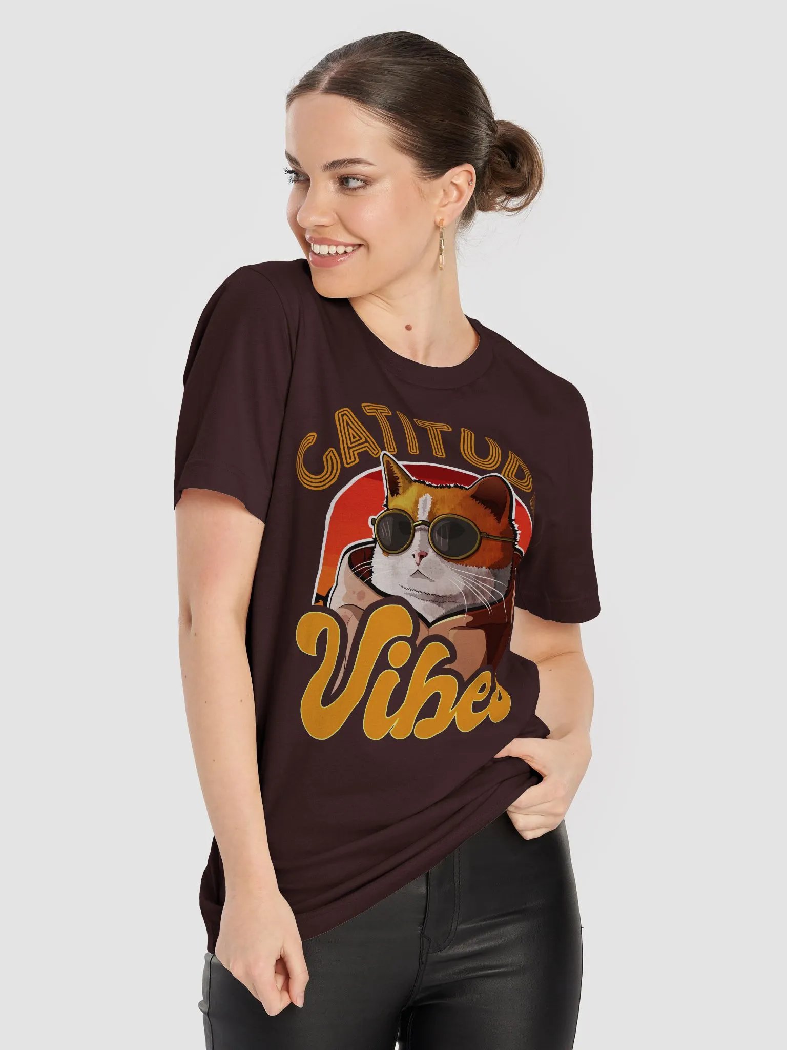 Catitude Vibes Summer T-Shirt - Chill Style for Cat Lovers product image (3)