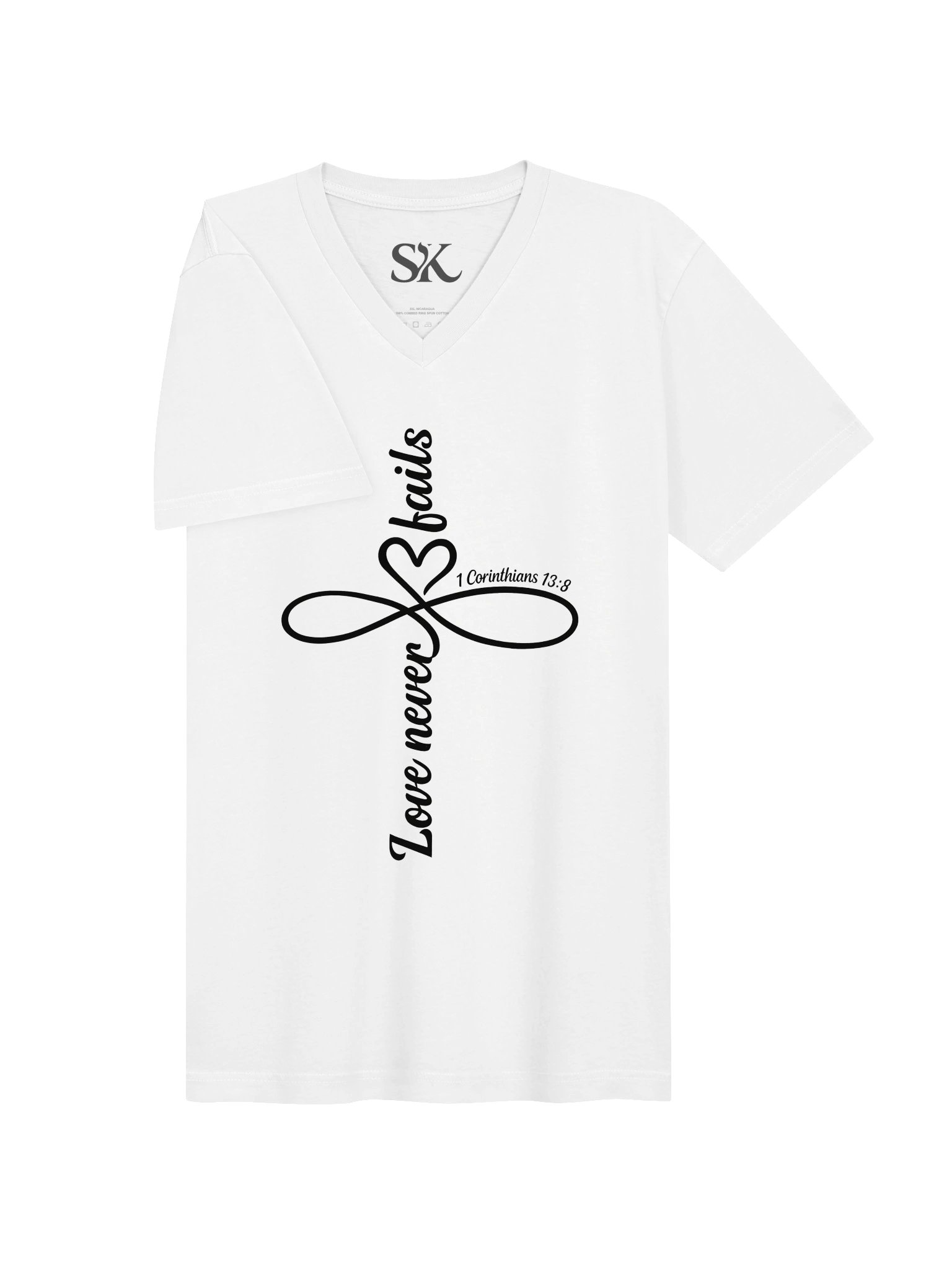 Heart Flourish V-Neck Graphic Tee product image (7)