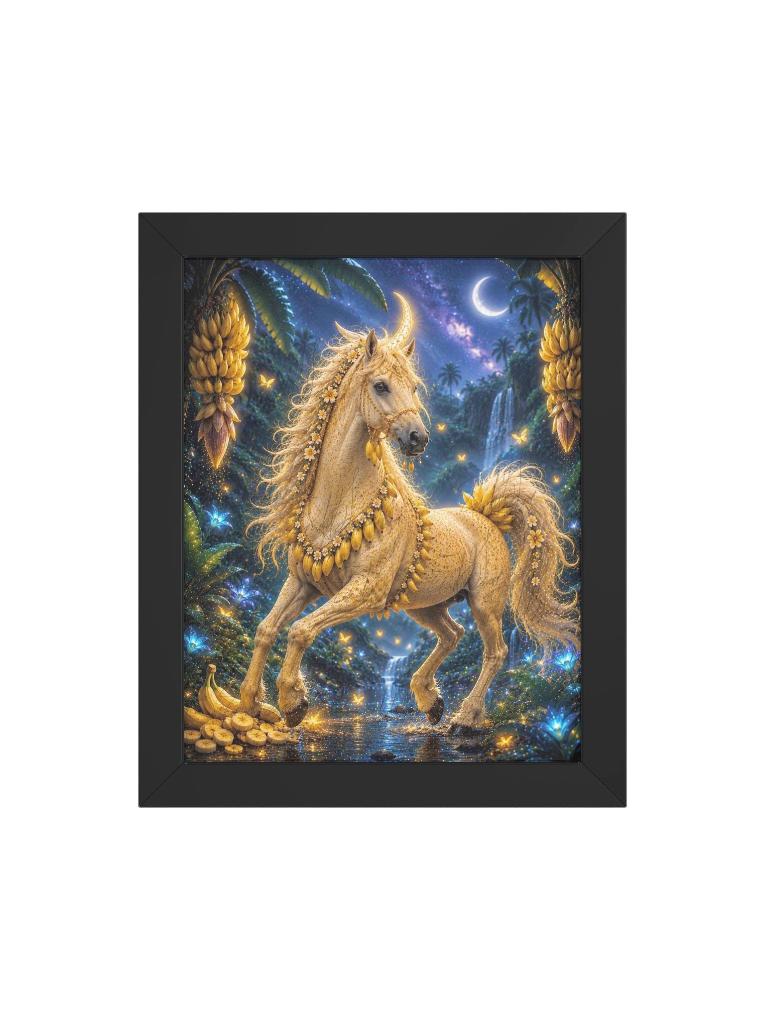 Banana Unicorn Black Framed Poster product image (4)