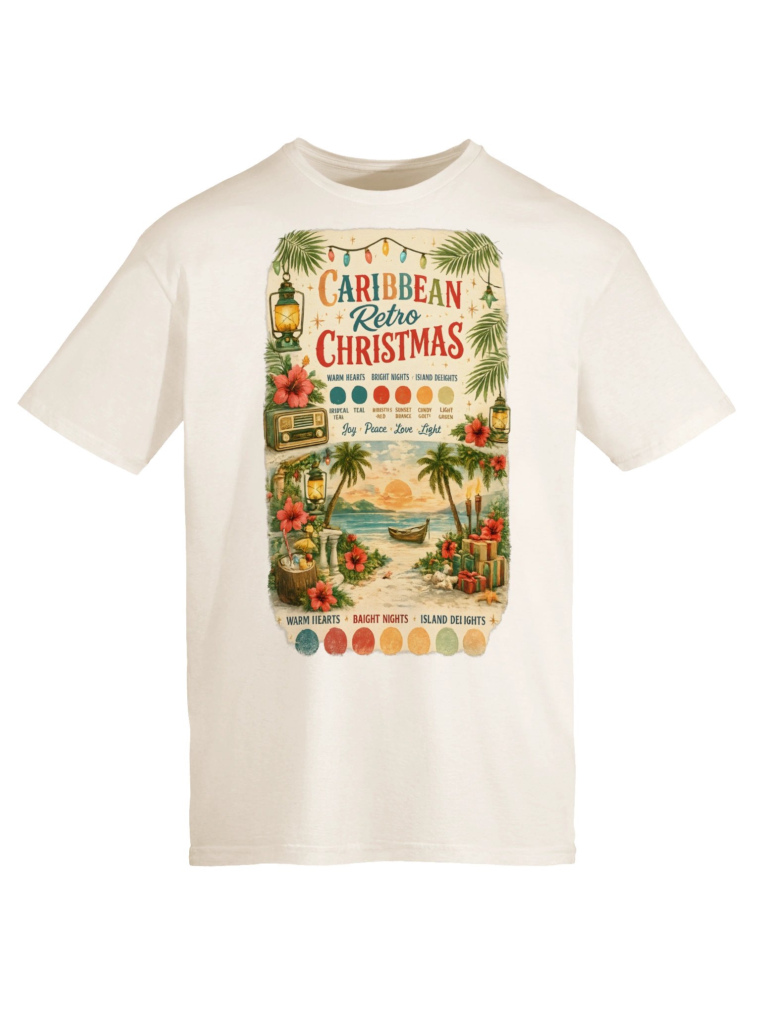 Caribbean Retro Christmas Tee product image (40)