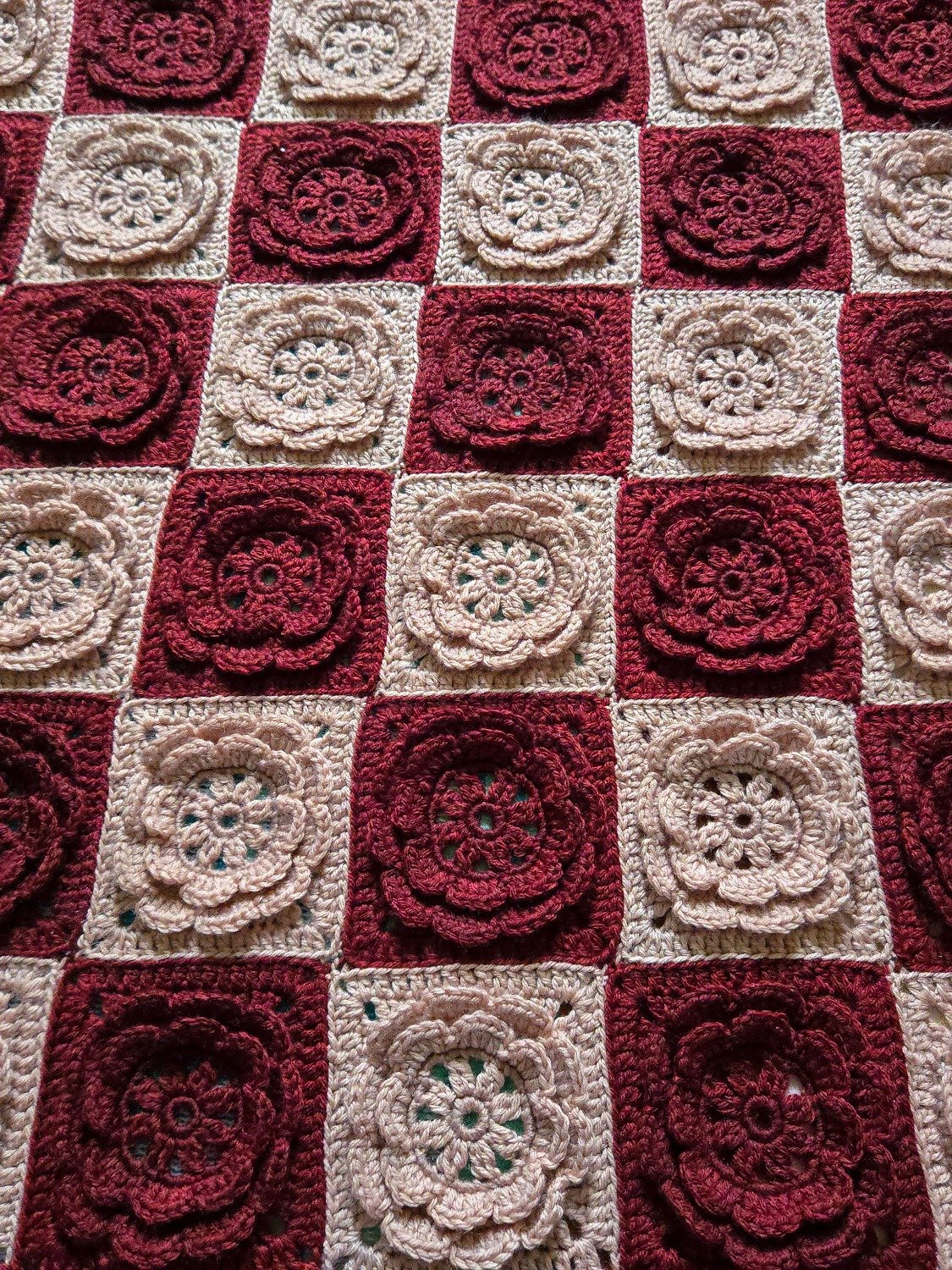 Checkered Rose Blanket Crochet Pattern product image (4)