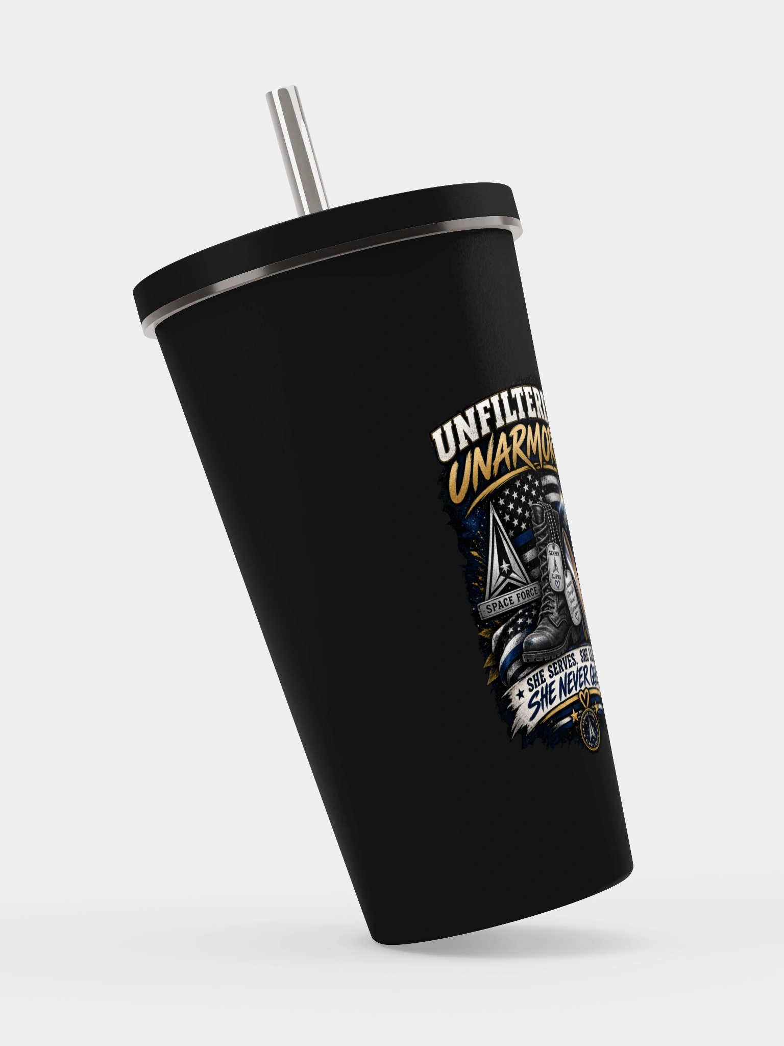 Space Force Tumbler - She Never Quits product image (2)