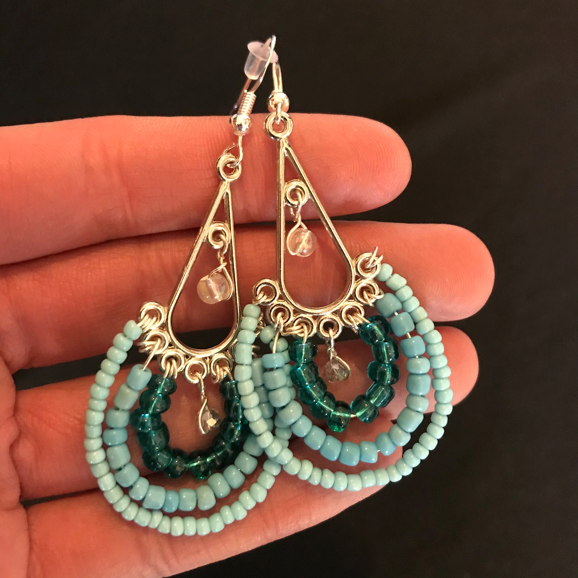 Water Layered Bead Drop Earrings product image (1)