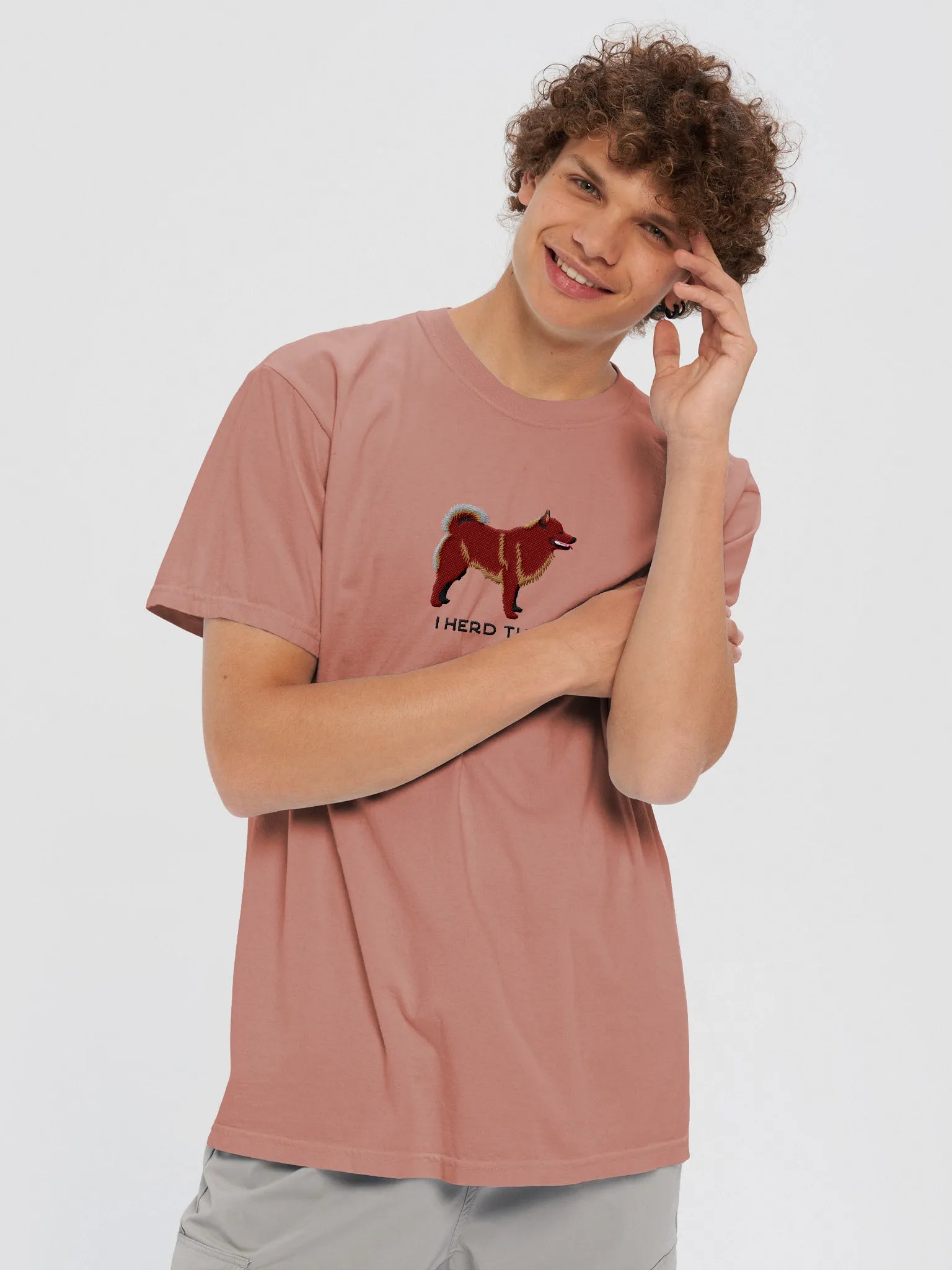 I Herd That T-Shirt(Embroidered) of a Schipperke(Chocolate) product image (2)