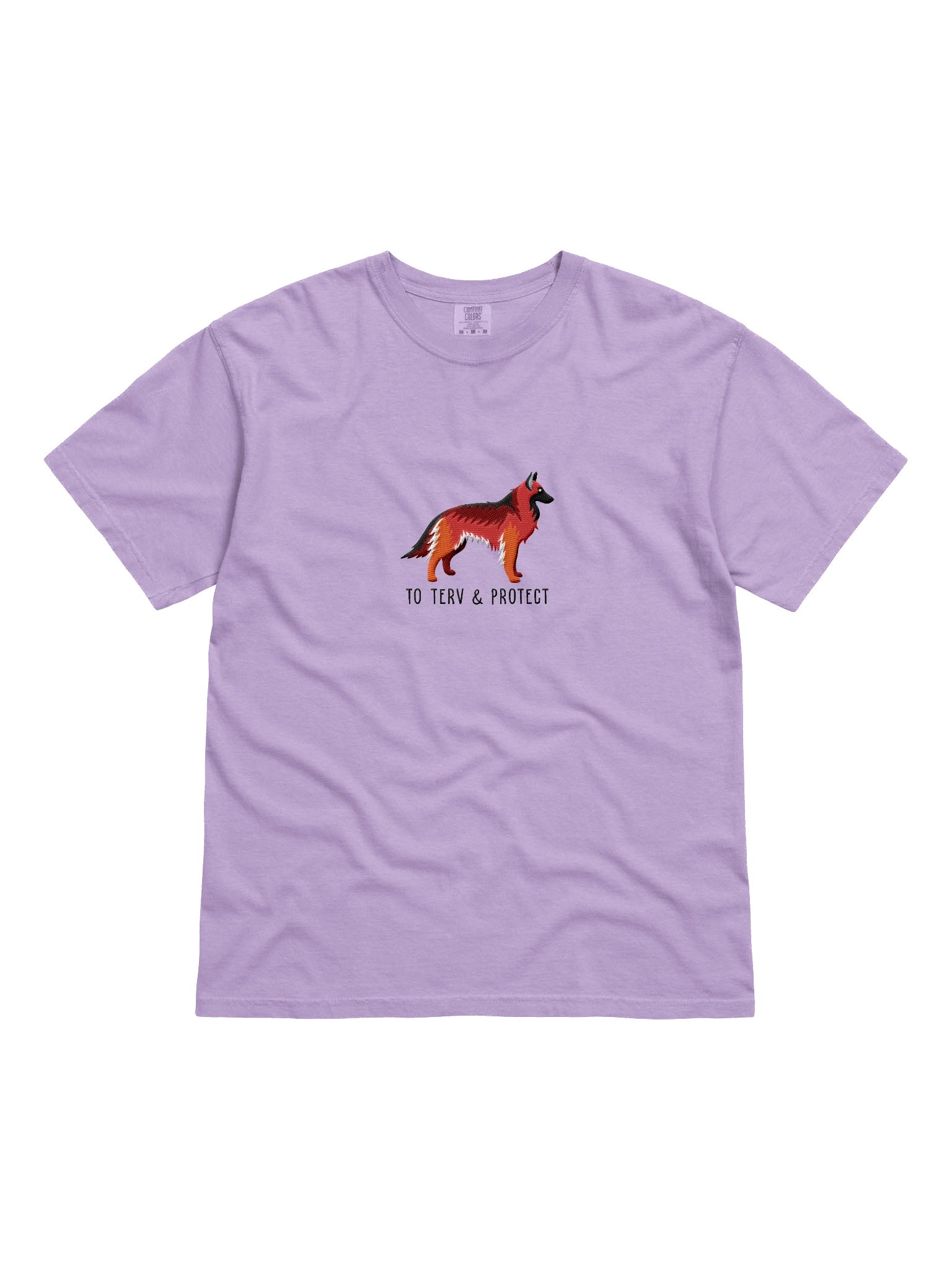 To Terv and Protect T-Shirt(Embroidered) of a Belgian Tervuren(Red) product image (4)
