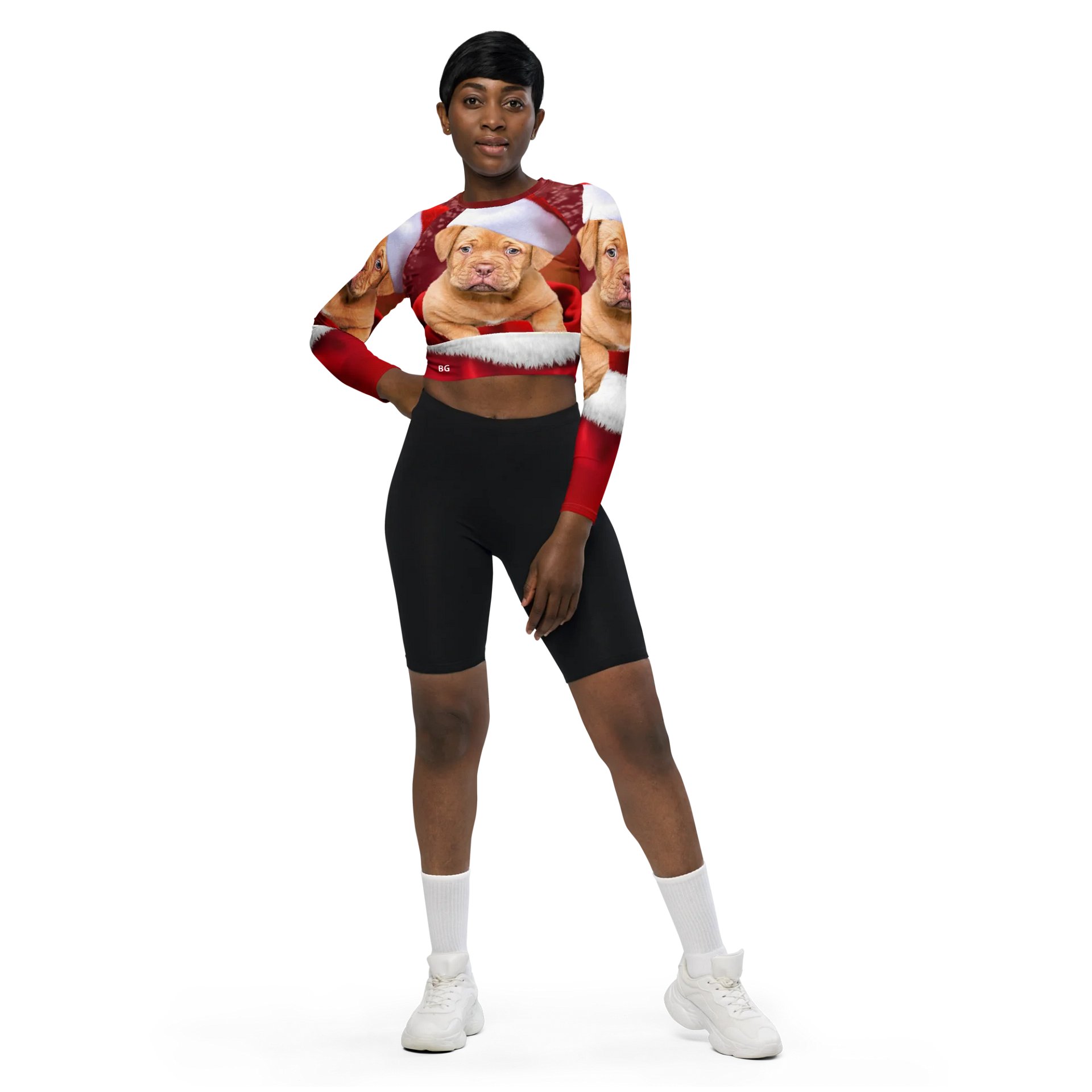 'It's Christmas' Santa Paws All-Over Print Crop Top product image (1)
