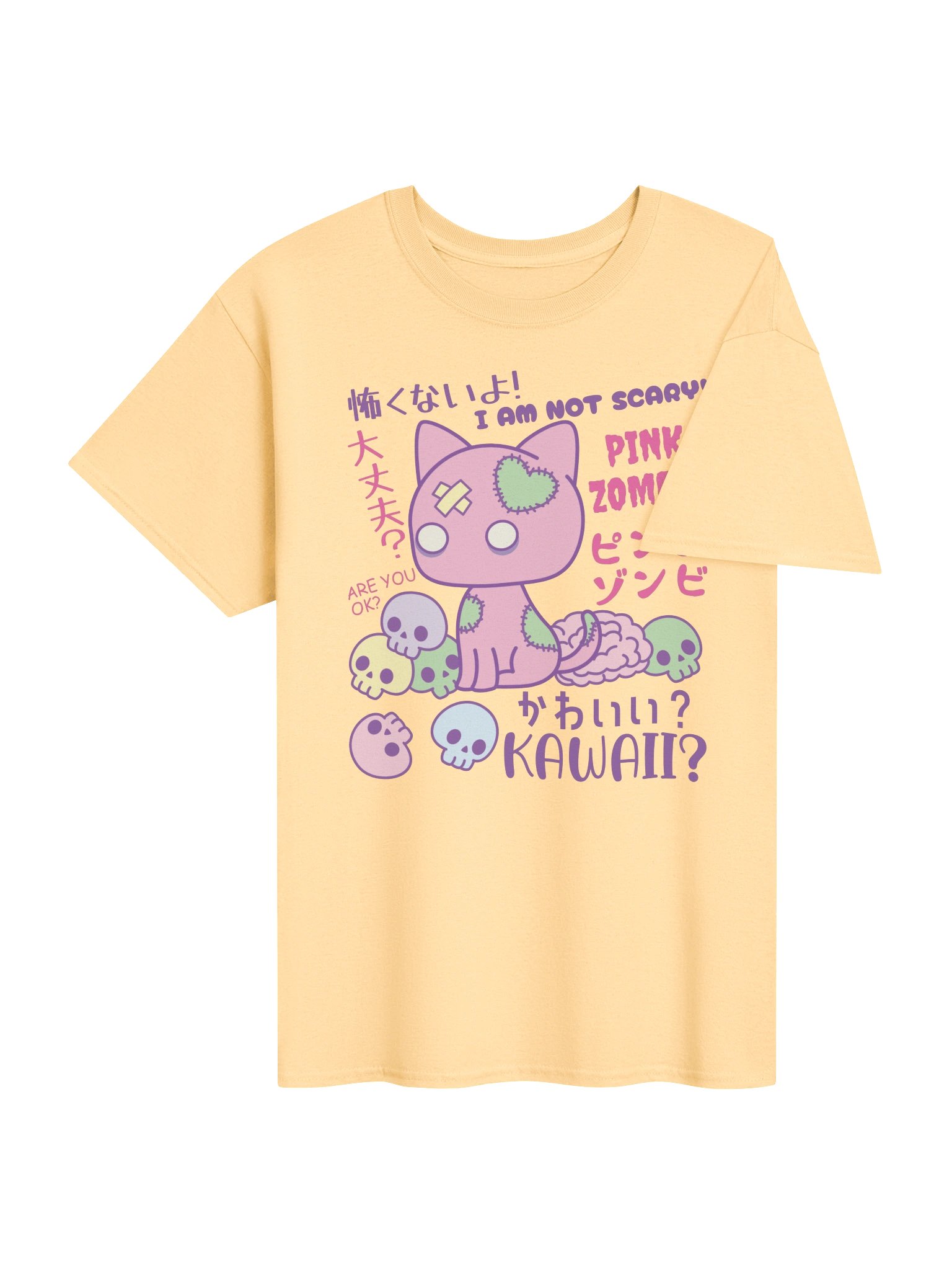 Pink Zombie Cat - Unisex Adult Heavyweight T-shirt product image (3)