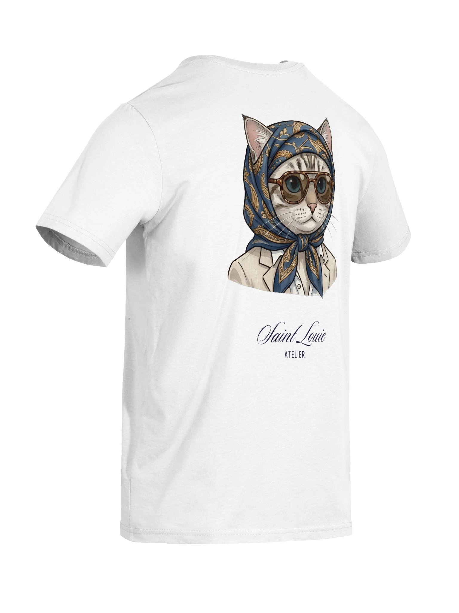 Head Scarf Saint Louie Organic soft Tee, White product image (8)