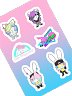 Lil Guys Stickers - Palm Plaza Set