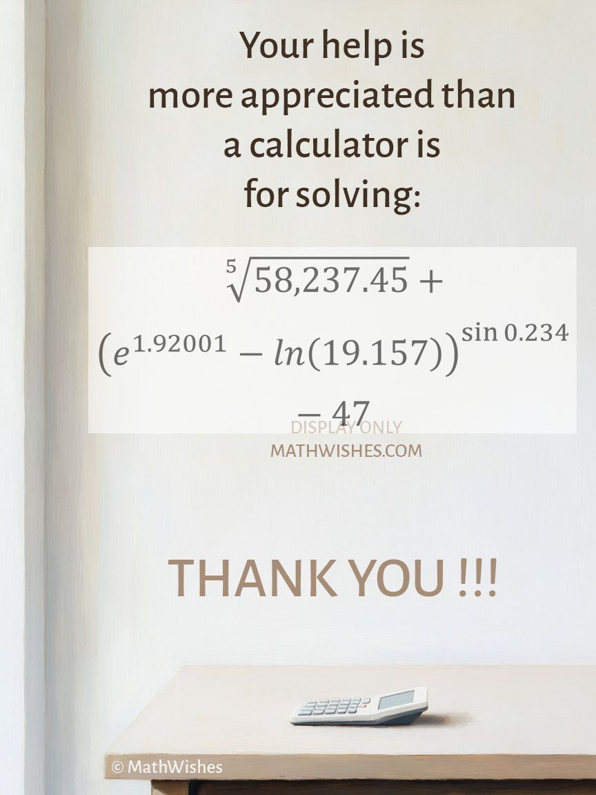 Thank You Card - Equation product image (1)