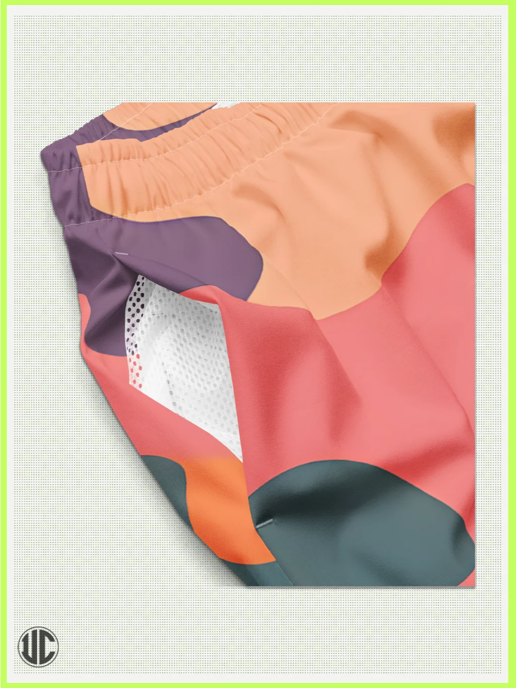 Becky's Coral Camo – Men’s Swim Trunks product image (2)