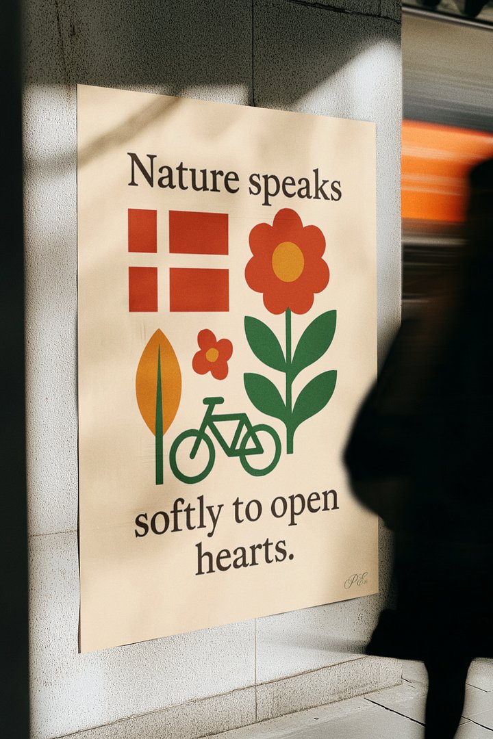 Nature Speaks Softly – Danish Minimalist Poster Art – by M-Art & Design - Download Print (A2 PDF) product image (2)