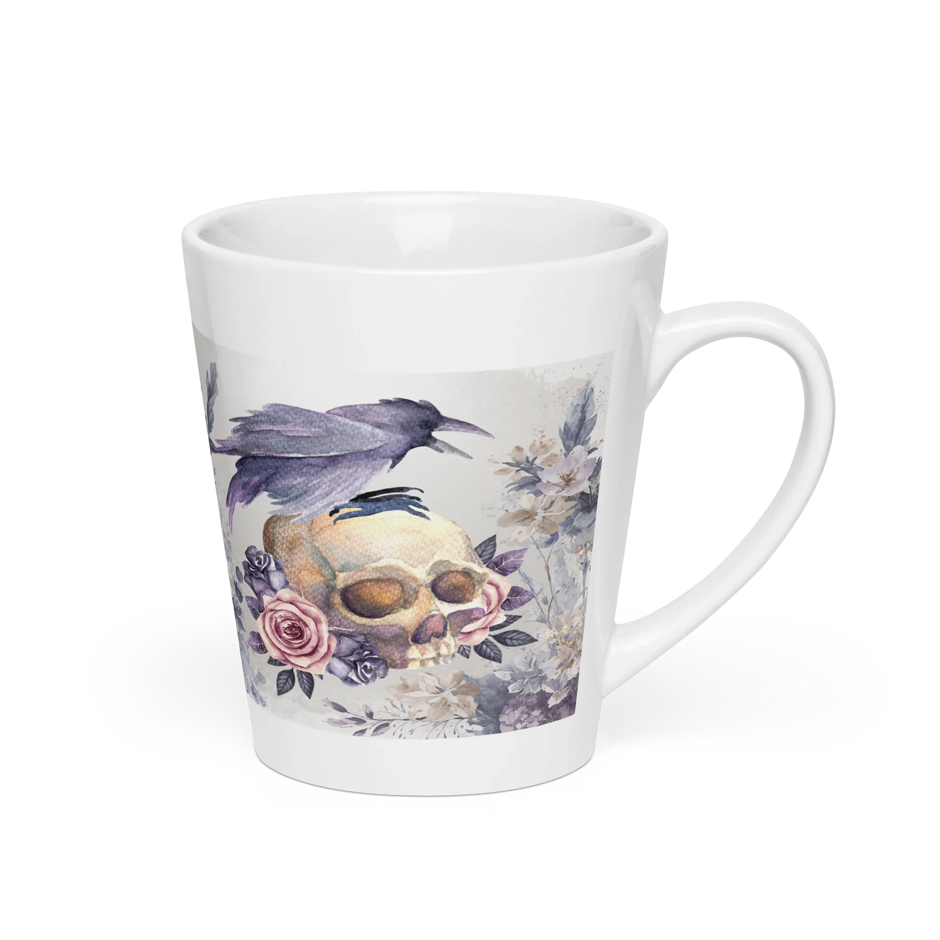 Best Friends: Gothic Raven and Skull Latte Mug product image (2)