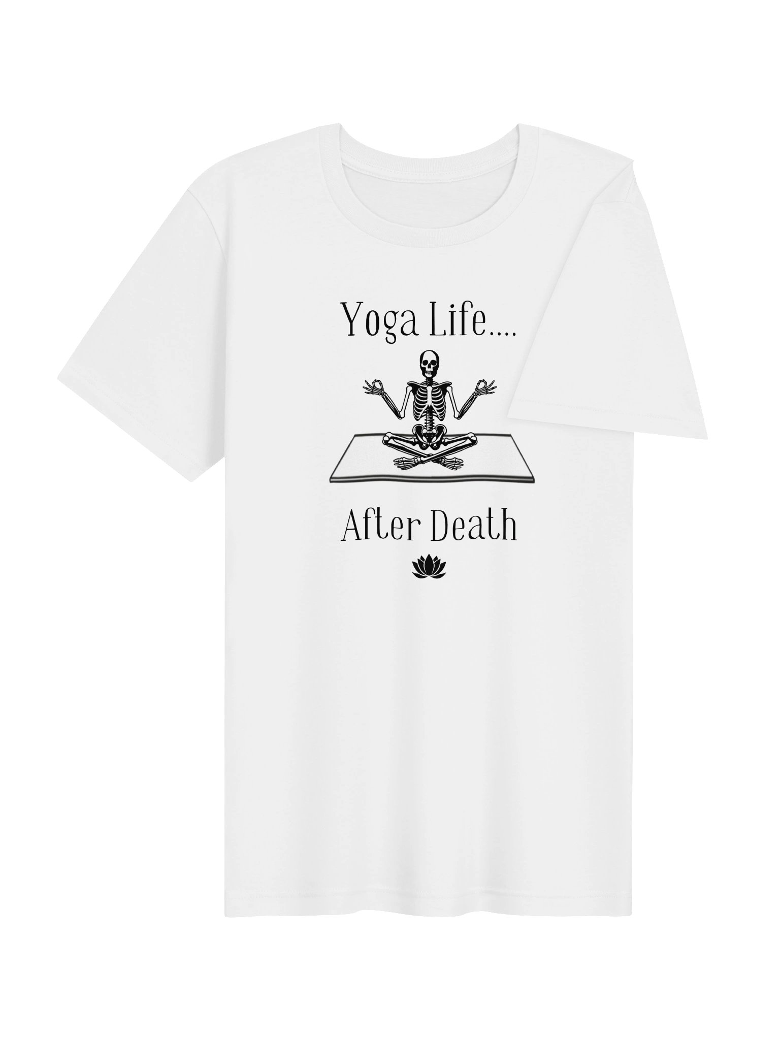 Meditating Skeleton Funny Yoga Graphic Tee product image (4)
