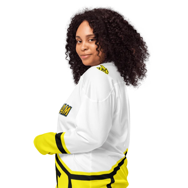 B-Team Sting Jersey - White And Yellow - Blank product image (10)