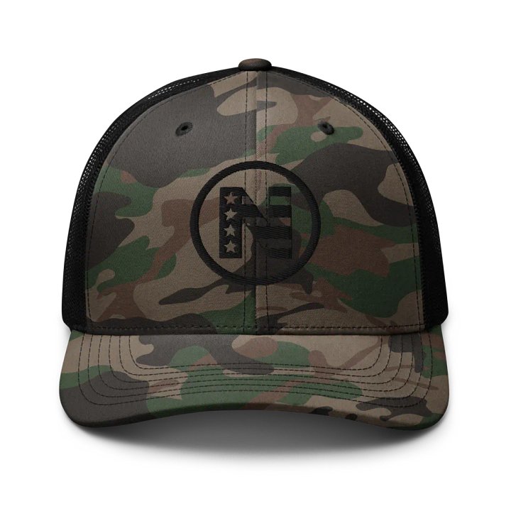 National VA Loans Stealth Camo Trucker Hat product image (1)