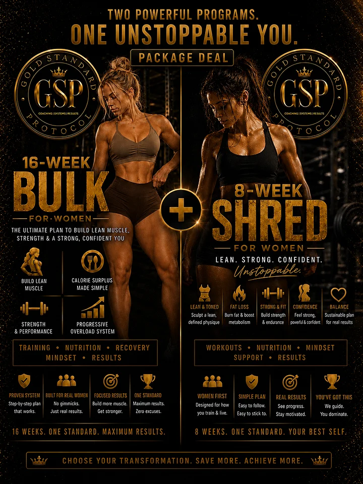 GSP ELITE TRANSFORMATION PACK (Female Edition) The Complete 24-Week Physique System product image (1)