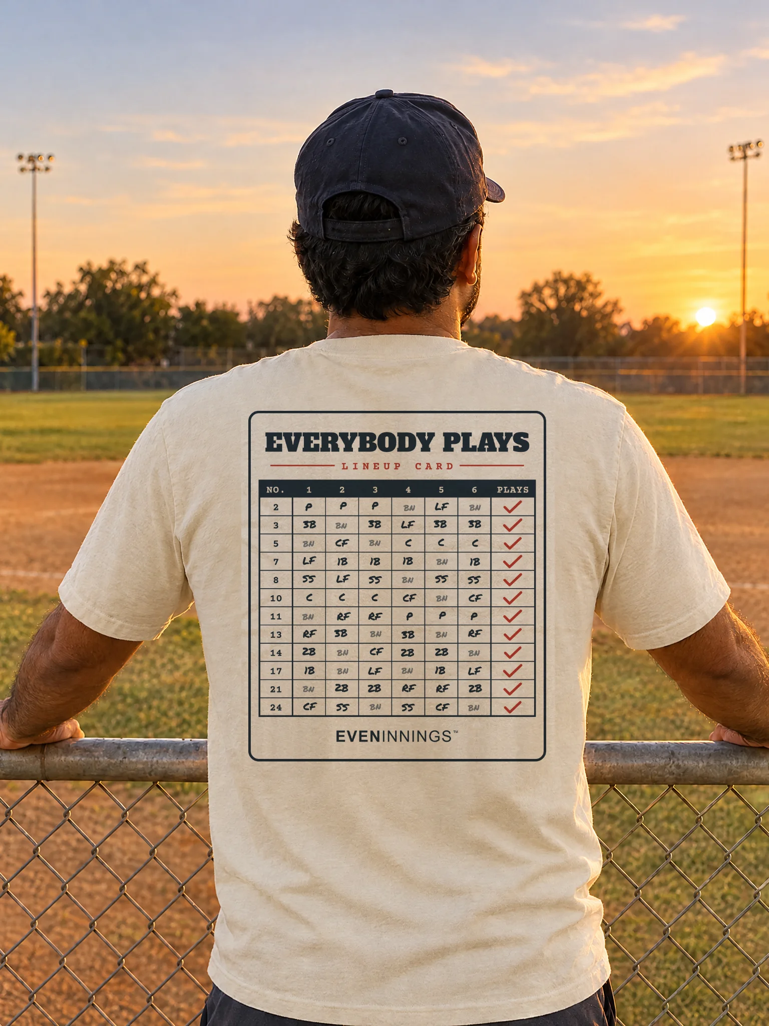 Everybody Plays — Lineup Card Tee product image (1)