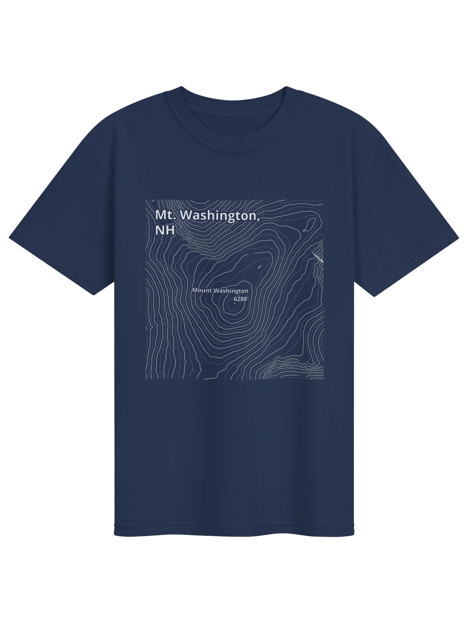 Topographic Mount Washington, Unisex Short Sleeve Tee product image (1)