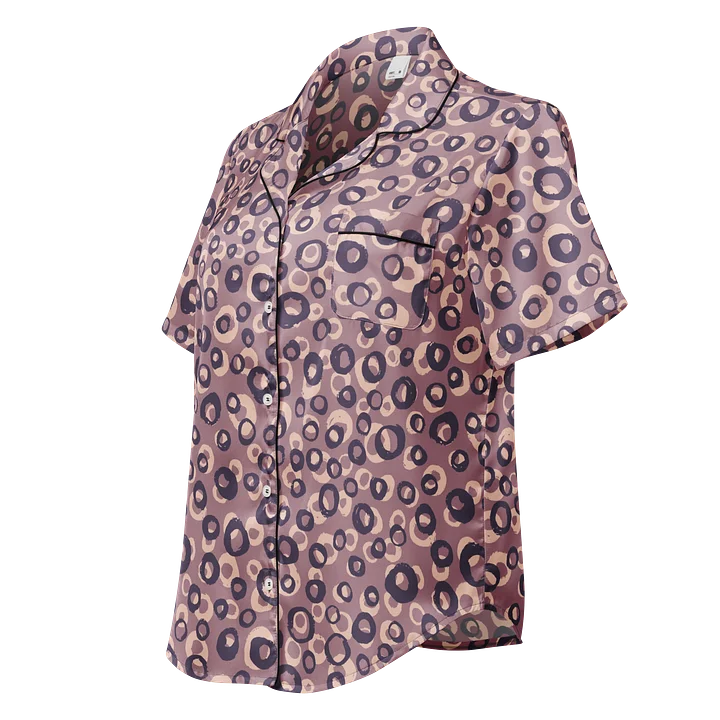 Comfortable Silky Pajama Top with Bold Dreamy Circles Print product image (1)