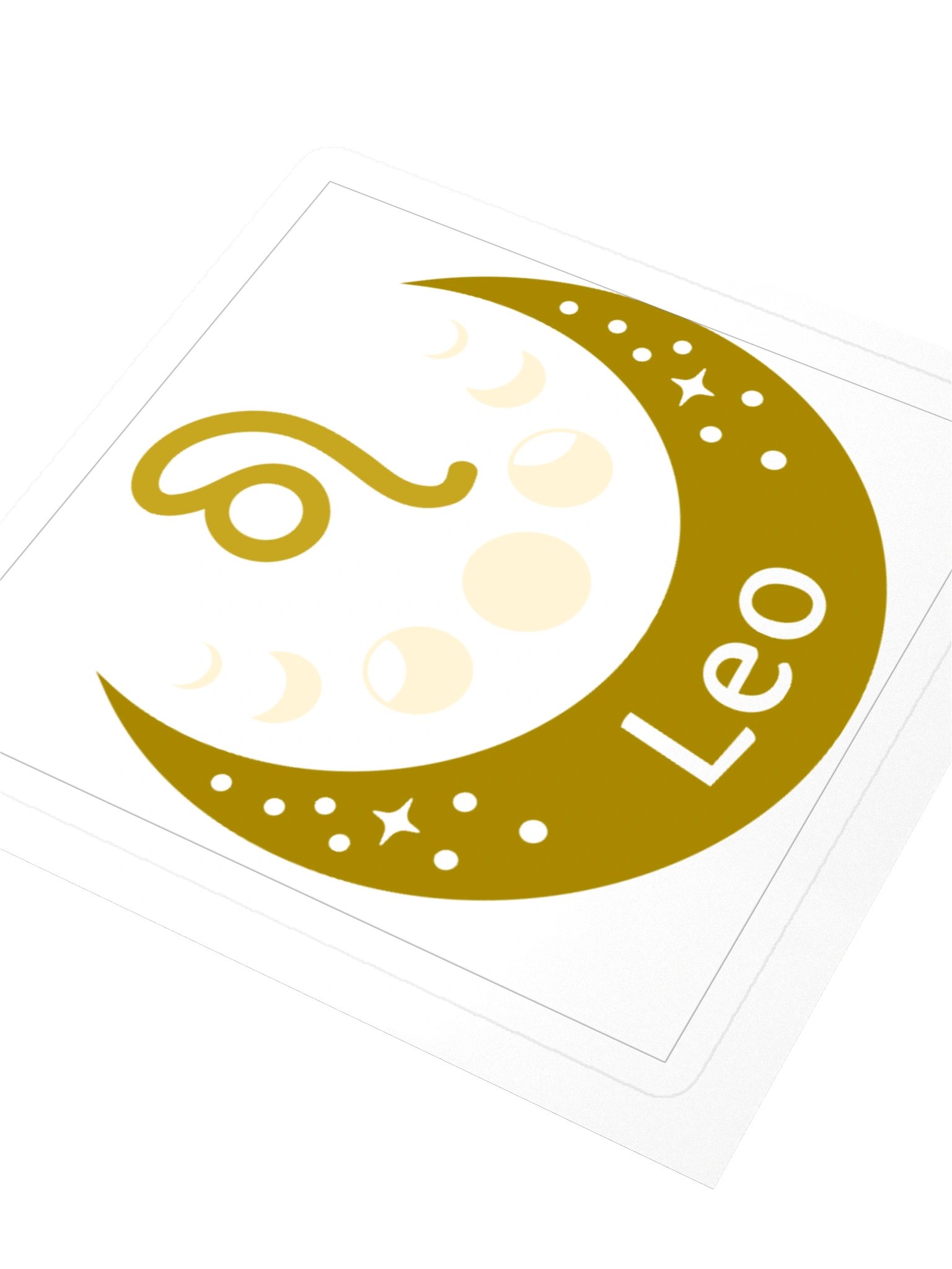 Leo Zodiac Sticker — Warm Gold Celestial Design product image (3)